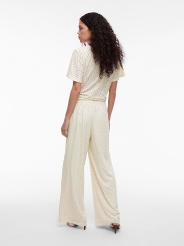 VILA Wide leg Trousers 'VIDelaia' in Beige