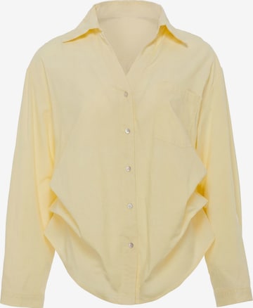 faina - Blusa em amarelo: frente