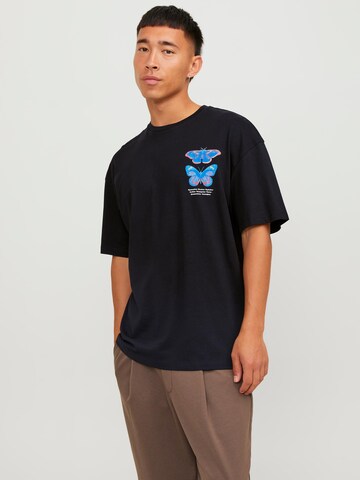 T-Shirt 'ORCHID' JACK & JONES en noir : devant