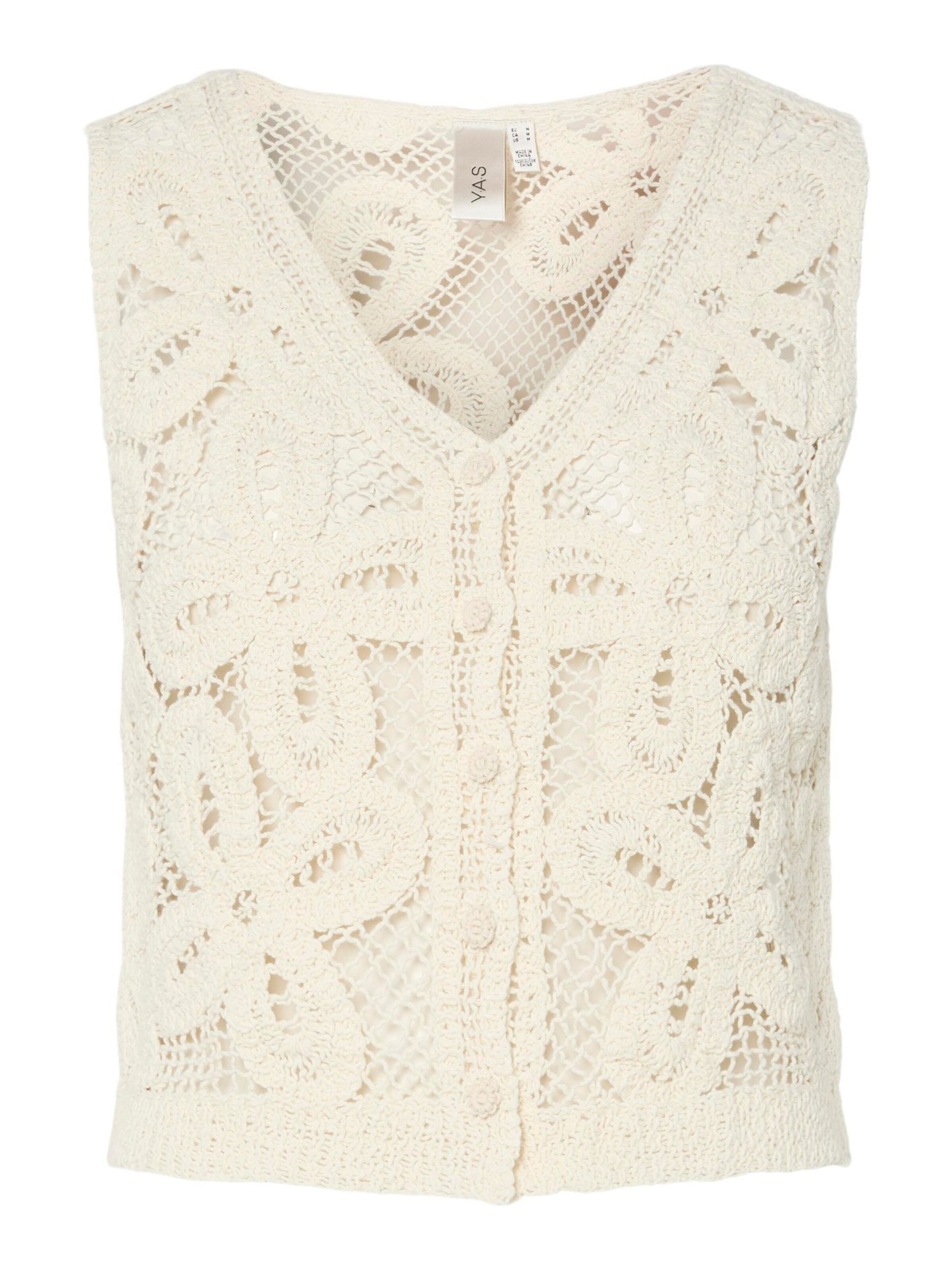 YAS Knitted Vest 'YASAnula' in Beige: front