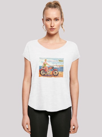 T-shirt 'BSA C15 Star 1962 Motorcycle Dockside Ad' F4NT4STIC en blanc : devant