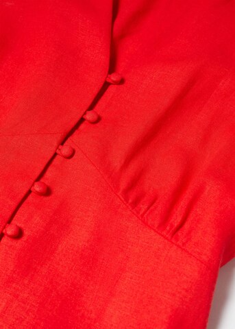 MANGO Košeľové šaty - Červená