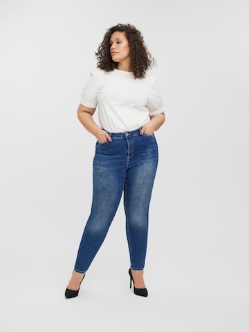 Vero Moda Curve Skinny Farkut 'Alicelora' värissä sininen