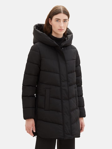 TOM TAILOR Winter Coat in Black: front