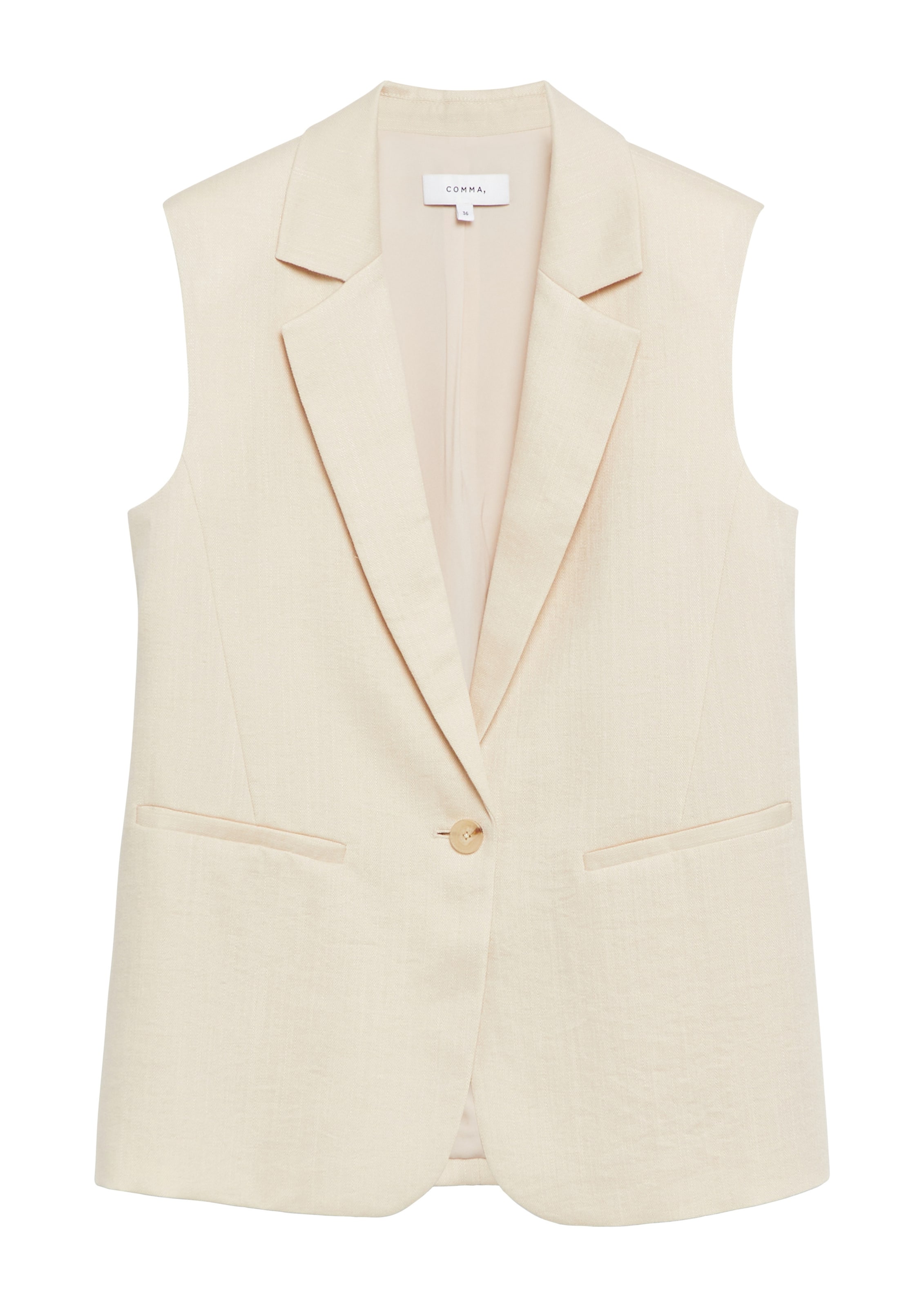 COMMA Weste in Beige: Vorderseite