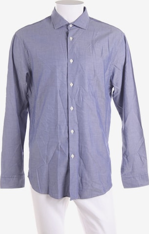 Paul Rosen Button Up Shirt in L in Blue: front