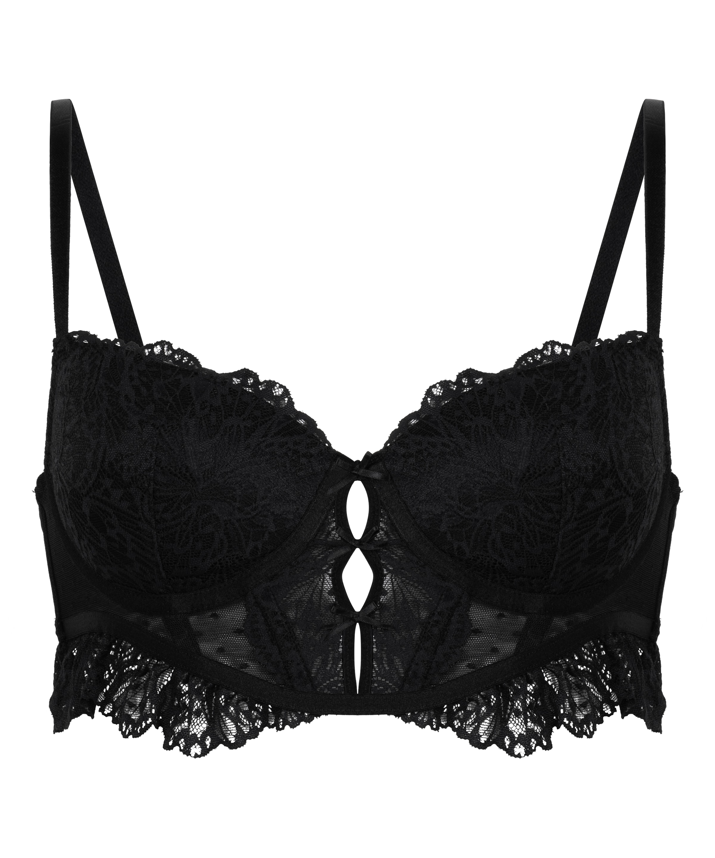 Hunkemöller T-shirt BH 'Posie' i sort: forside