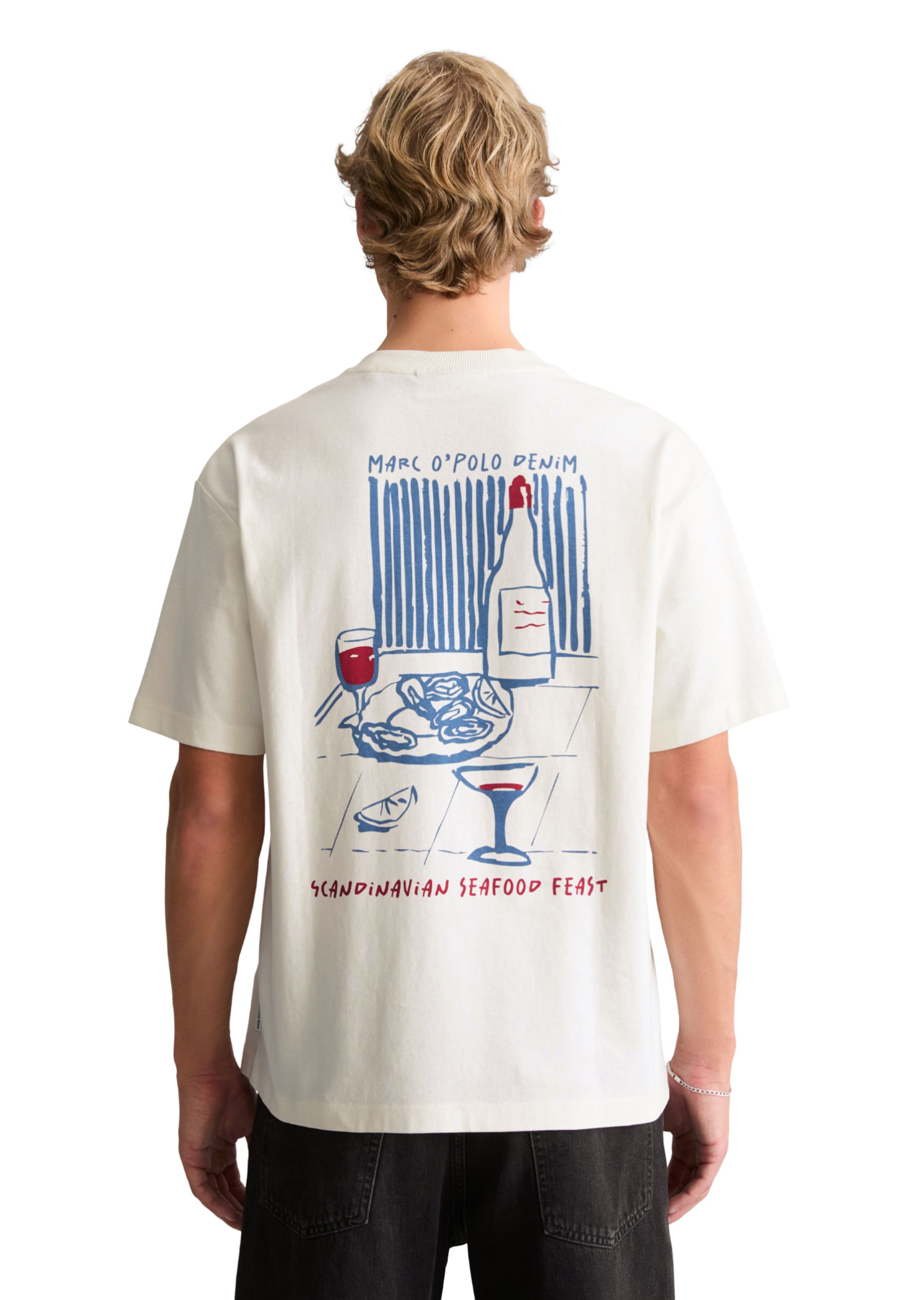 T-Shirt Marc O'Polo DENIM en blanc : devant