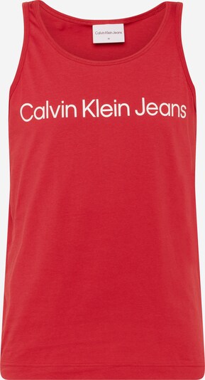 Calvin Klein Jeans T-Shirt en rouge sang / blanc, Vue avec produit