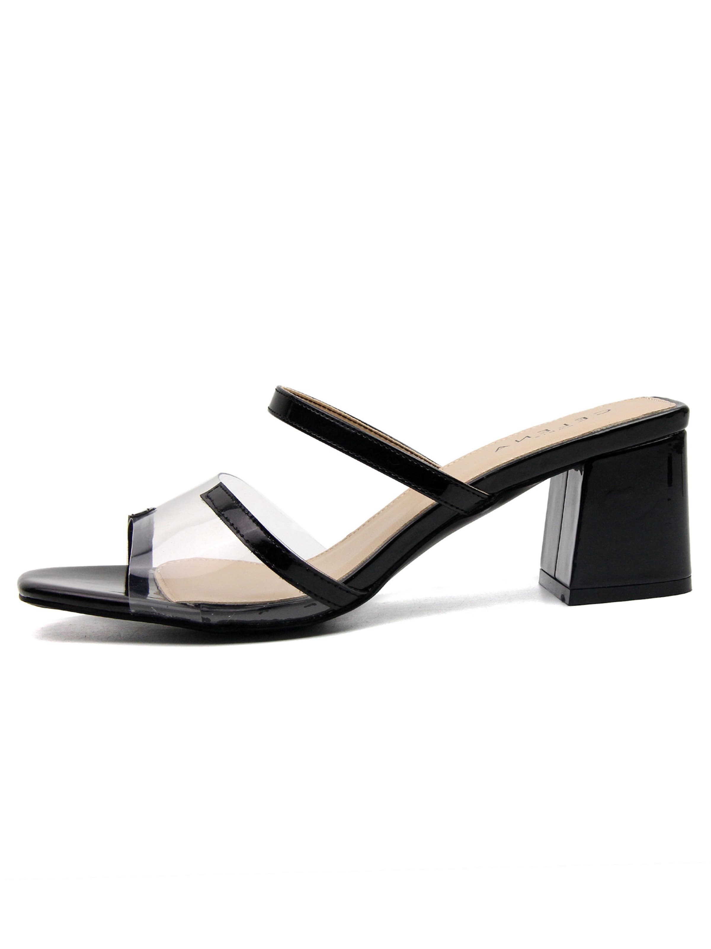 Mule 'Catriona' Celena en noir : devant