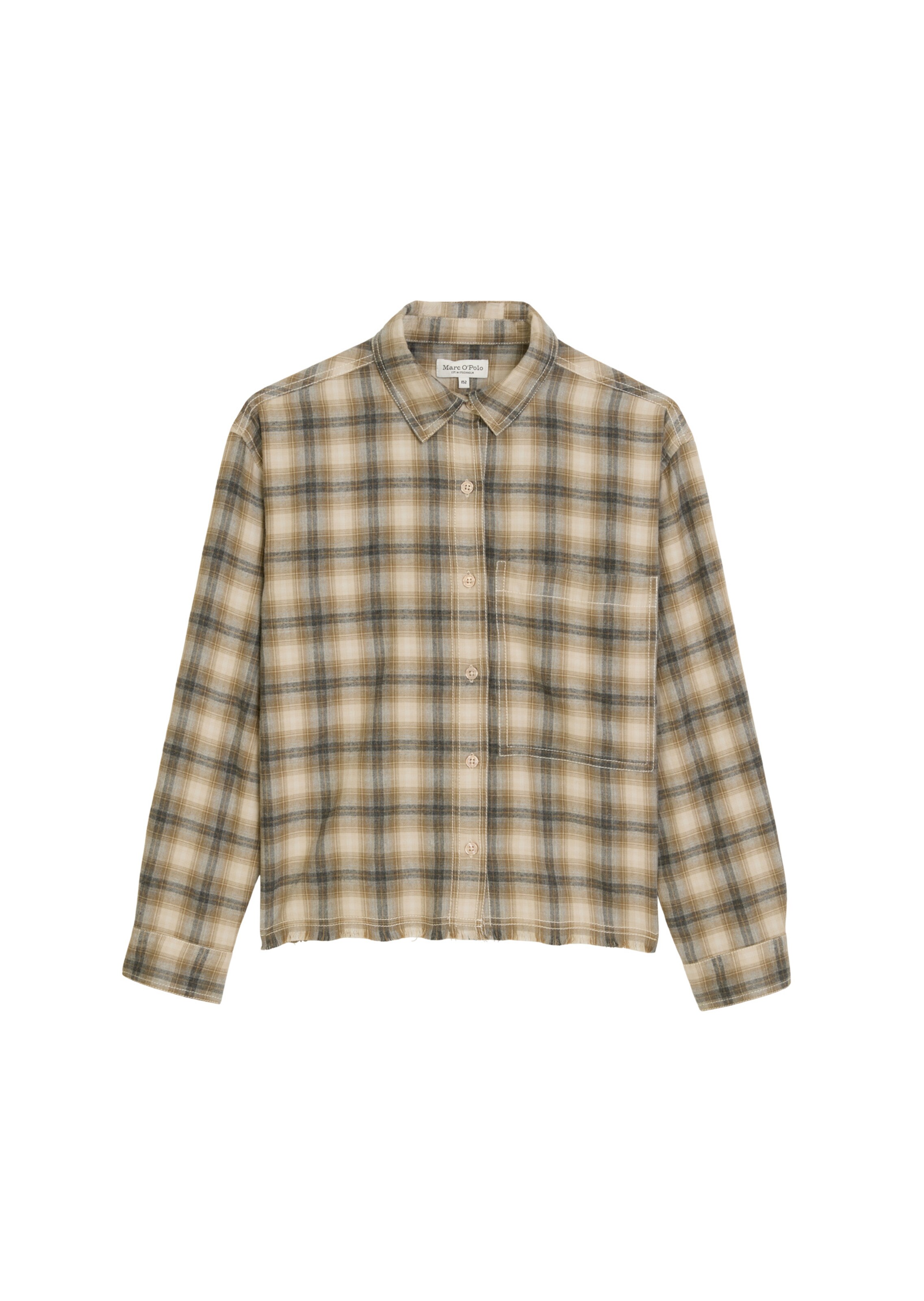 Marc O'Polo Blouse in Bruin: voorkant
