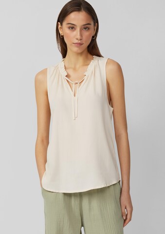 QS Bluse in Beige: Vorderseite