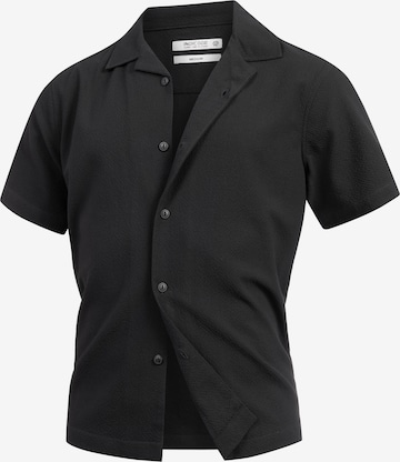 INDICODE JEANS Regular fit Button Up Shirt 'INDaminos' in Black: front