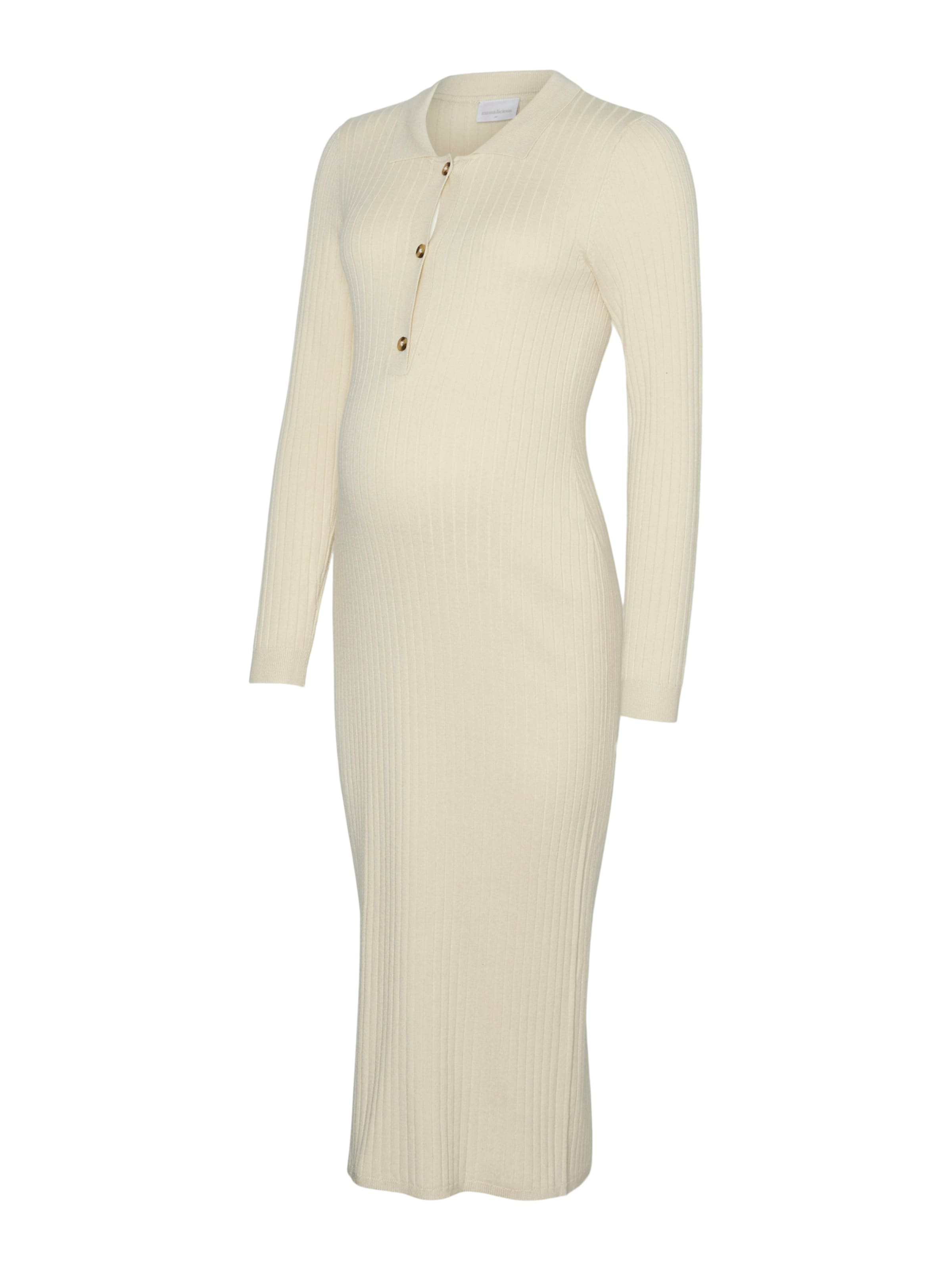 MAMALICIOUS - Vestido de punto 'MLNEWSIV LIA' en beige: frente