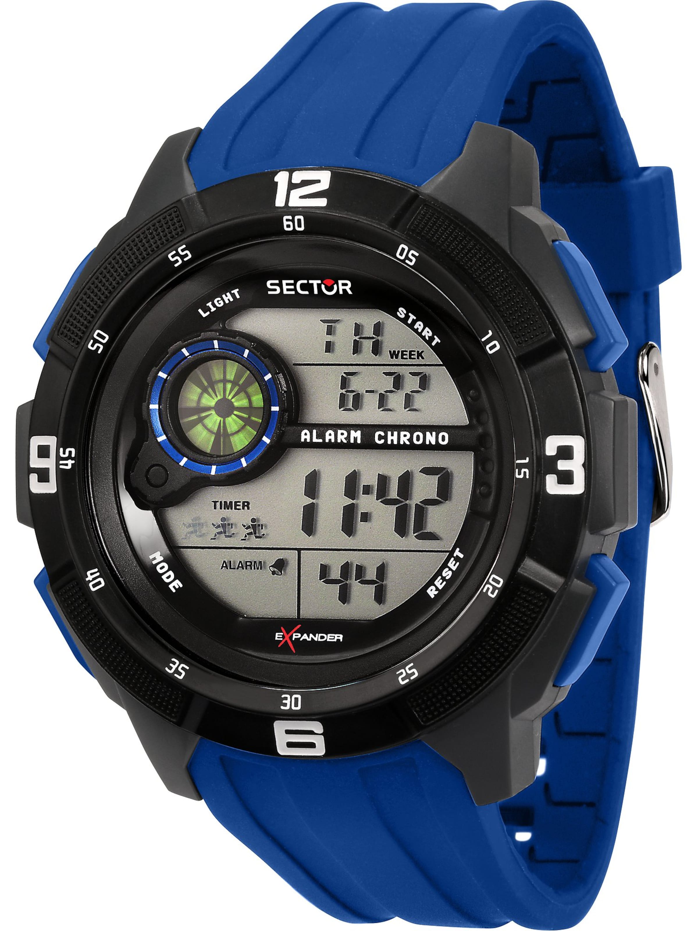 SECTOR Digitaluhr in Blau: Vorderseite