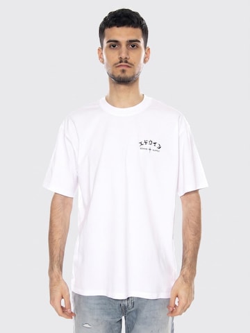 T-Shirt 'HIGH LIFE LOW LEVELS CHEST TS' EDWIN en blanc : devant