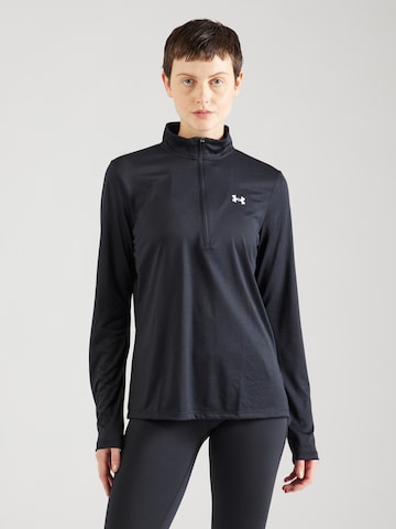 UNDER ARMOUR Funkcionalna majica | črna barva: sprednja stran