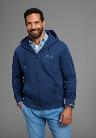 Man's World Sweatjacke in Blau: Vorderseite