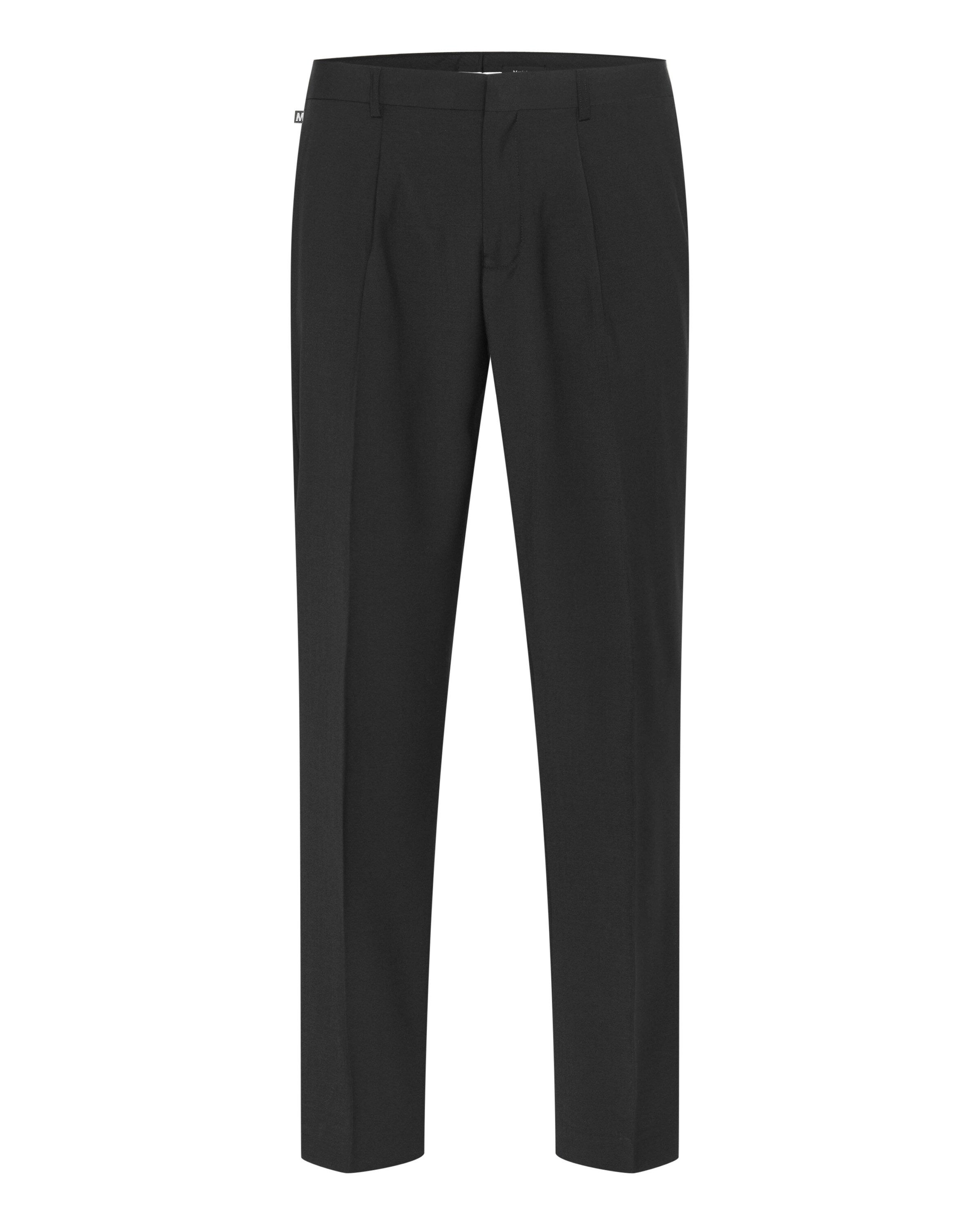 Matinique Slim fit Pleat-Front Pants in Black: front