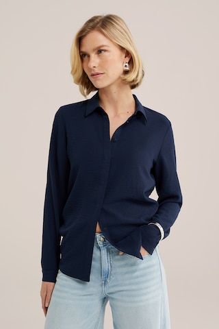 WE Fashion Bluse in Blau: Vorderseite
