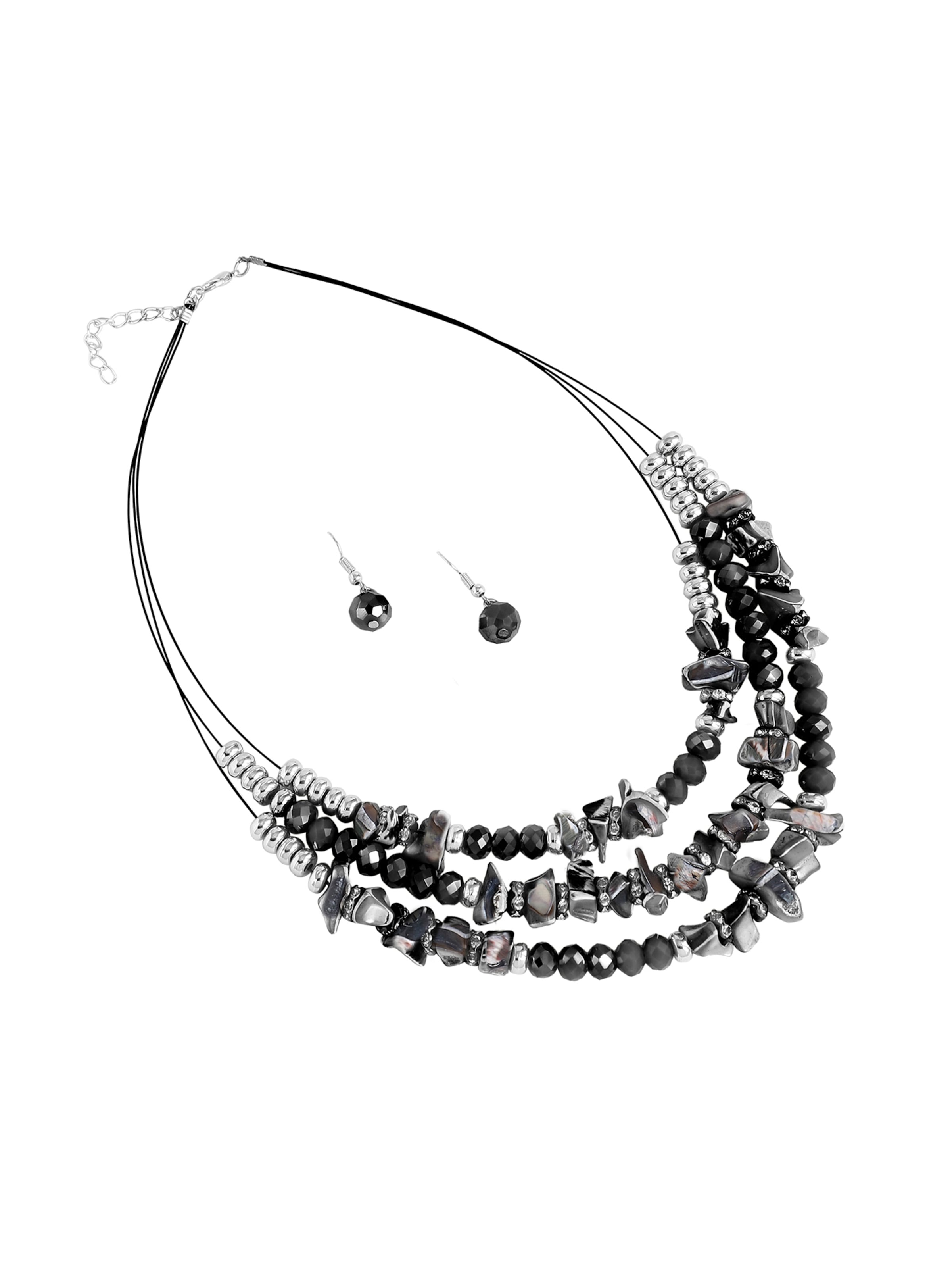 SOHI Sada šperkov 'Linzi' - Čierna: predná strana