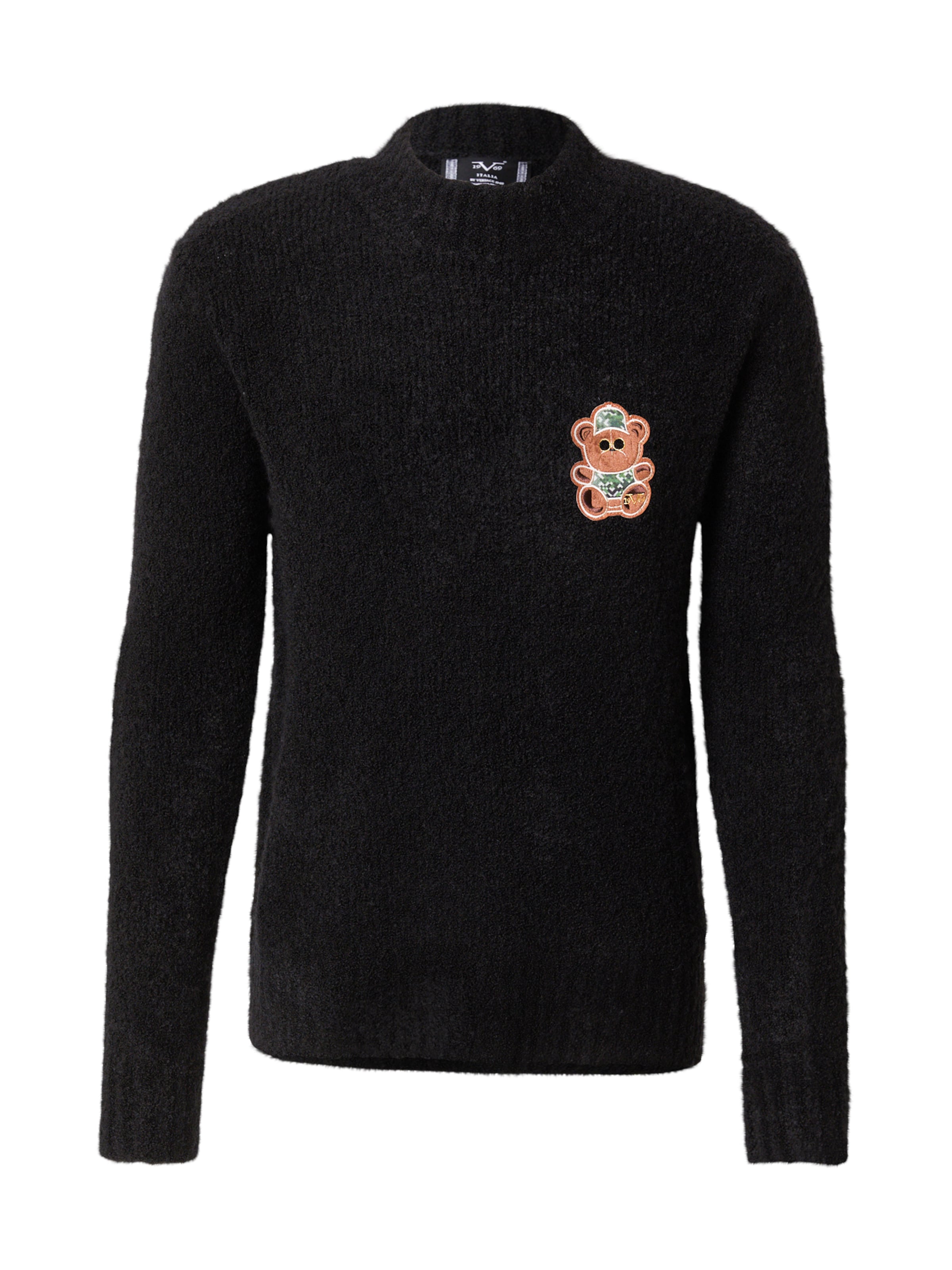 juoda 19V69 ITALIA Megztinis 'Enrico': priekis