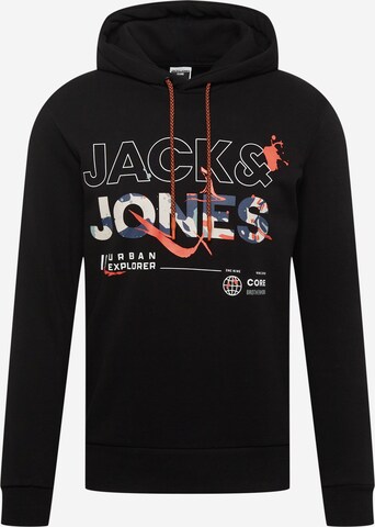 JACK & JONES Tréning póló 'Game' - fekete: elől