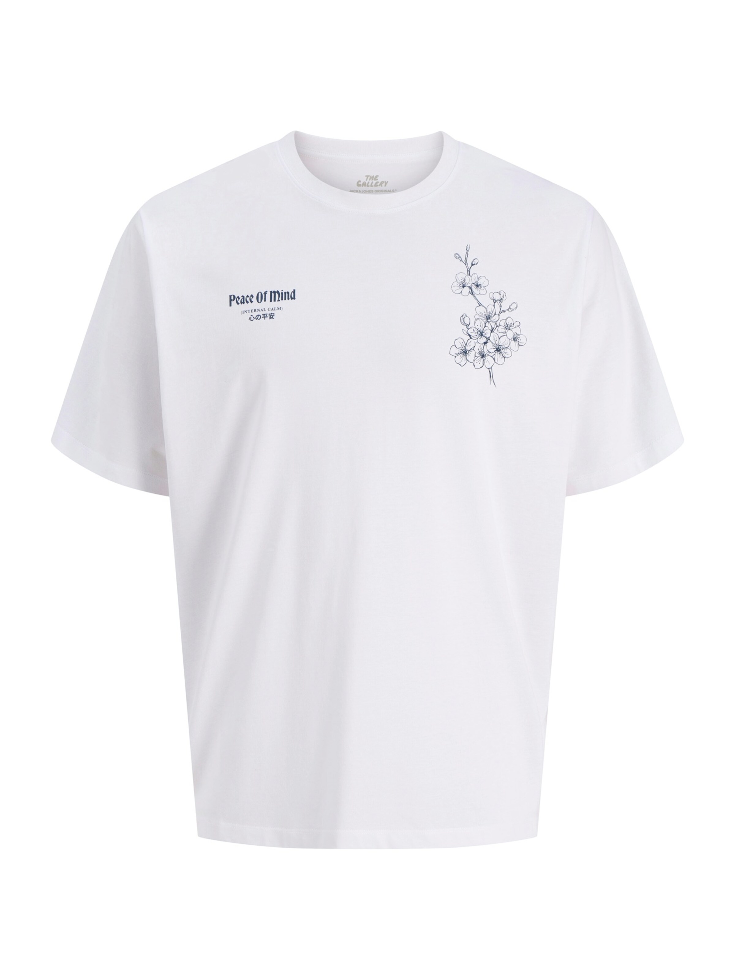T-Shirt 'JOROriental' Jack & Jones Plus en blanc : devant