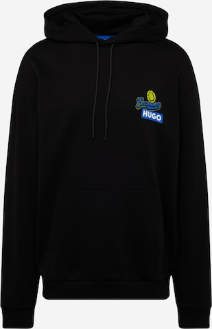 HUGO Blue - Sweatshirt 'Nerrain' em preto: frente