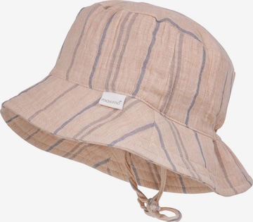 MAXIMO Hat 'GOTS MINI-Hut, Bindeband Musselinstoff, Futter, UV' in Beige: front