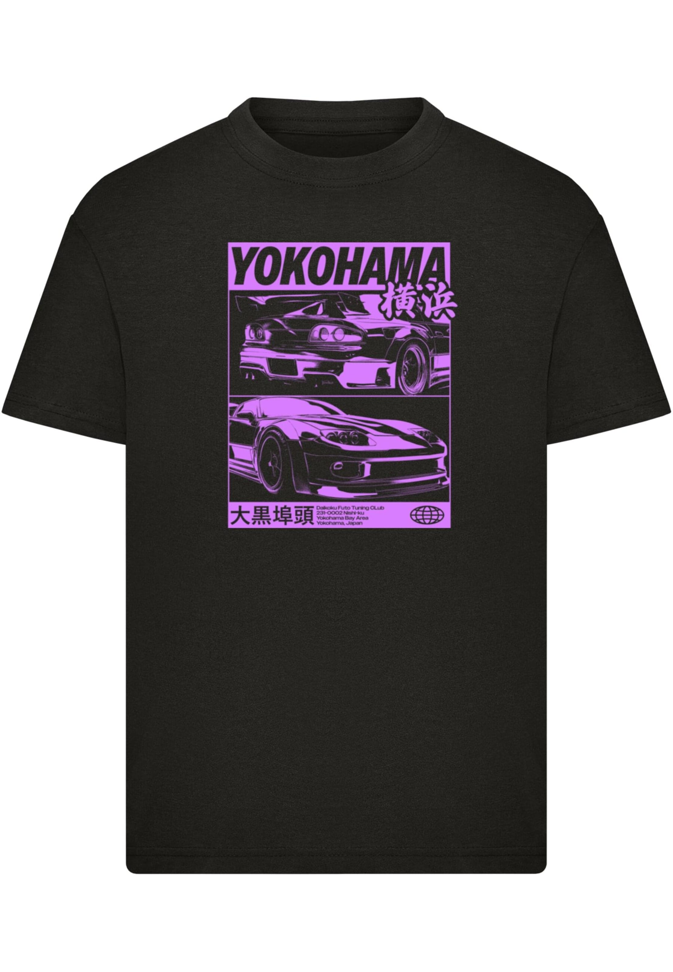 Tricou 'Yokohama Race' de la Mister Tee pe negru: față