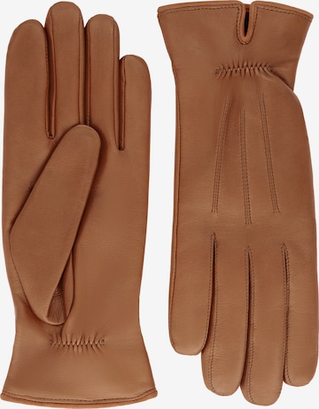 Roeckl Full finger gloves 'ANTWERPEN PLAIN' in Brown: front