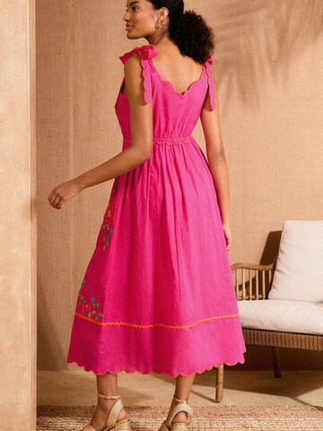 Robe d’été love & roses en rose