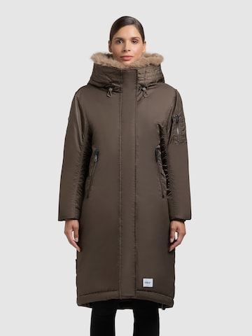 Veste d’hiver 'Oliva' khujo en marron : devant