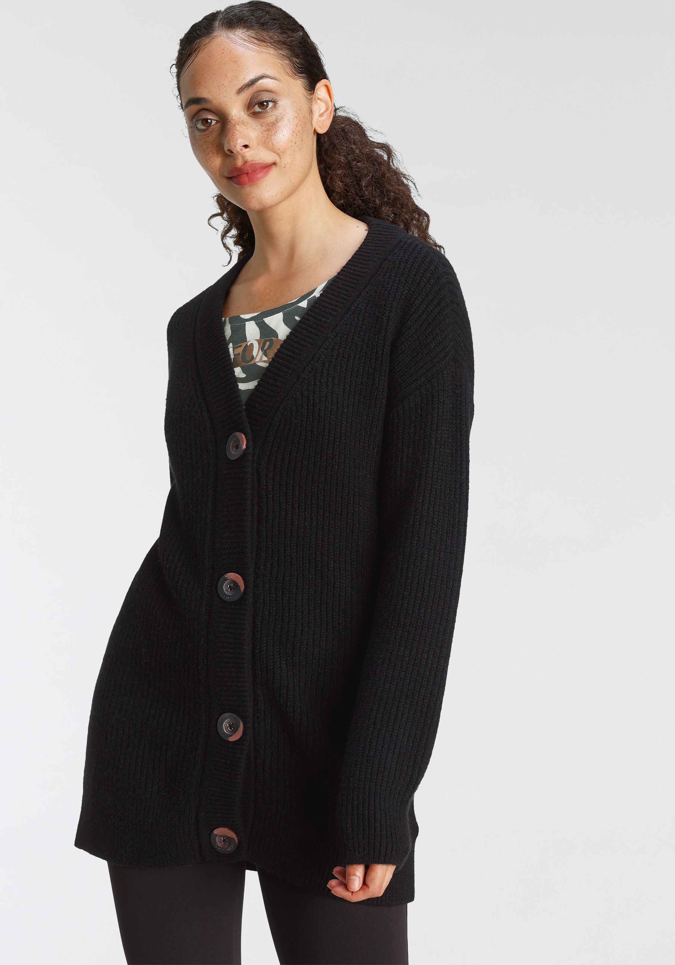 Frauen Pullover & Strick BRUNO BANANI Strickjacke in Schwarz - BN63627 Frauen Pullover & Strick BRUNO BANANI Strickjacke in Schwarz - BN63627