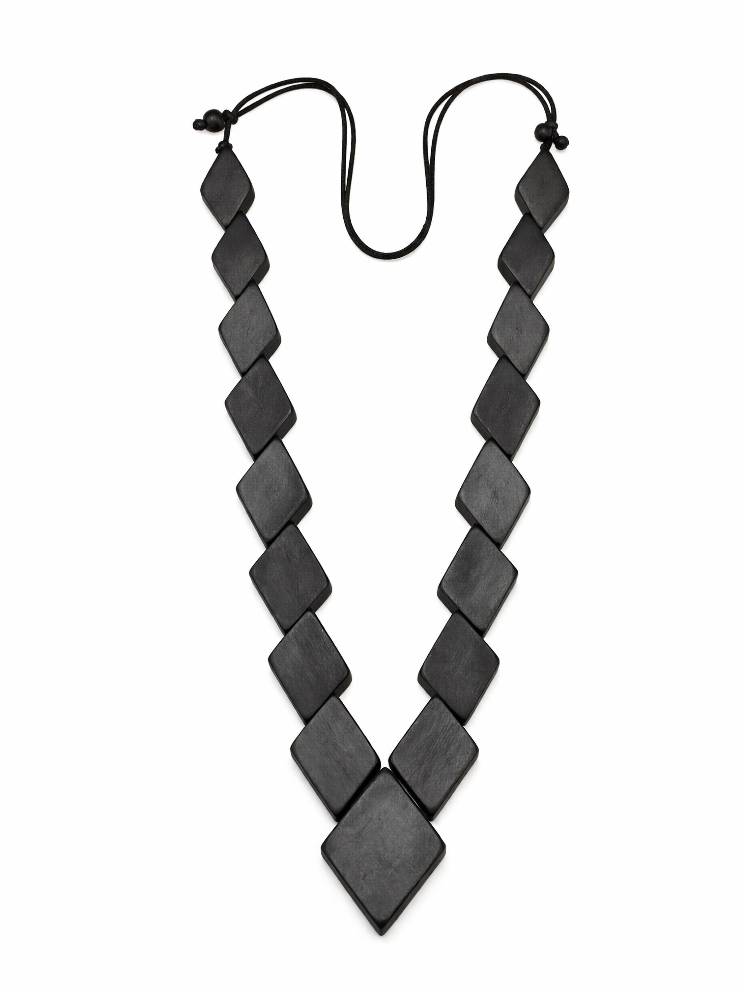 COLLEZIONE ALESSANDRO Necklace 'Raute' in Black: front