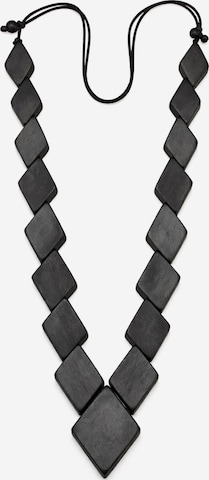 COLLEZIONE ALESSANDRO Necklace 'Raute' in Black: front