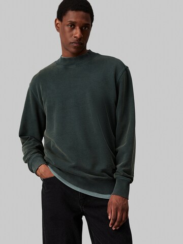 Calvin Klein Jeans Sweatshirt in Groen: voorkant