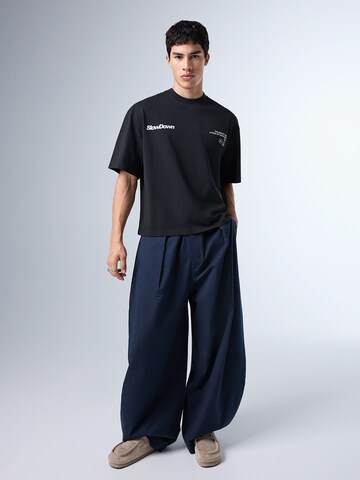 Bershka Majica | modra barva