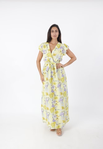 Elara Kjole i gul: forside