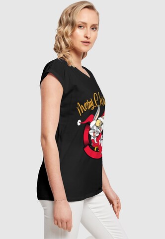 ABSOLUTE CULT Shirt 'Looney Tunes - Lola Merry Christmas' in Zwart