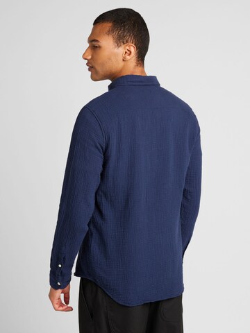 DENHAM Regular fit Button Up Shirt 'RICH' in Blue