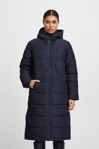 ICHI Winter Coat 'Zelano Ja2' in Blue: front