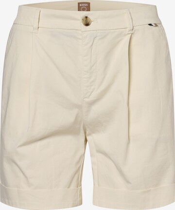 Pantaloni con pieghe 'Taggie' di BOSS in bianco: frontale