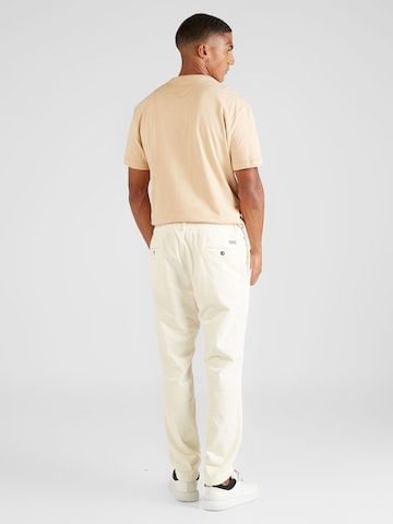 JOOP! Normální Kalhoty se sklady v pase 'Lester' – bílá