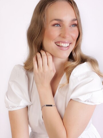 Lucardi Armband 'Basic' in Silber: Vorderseite