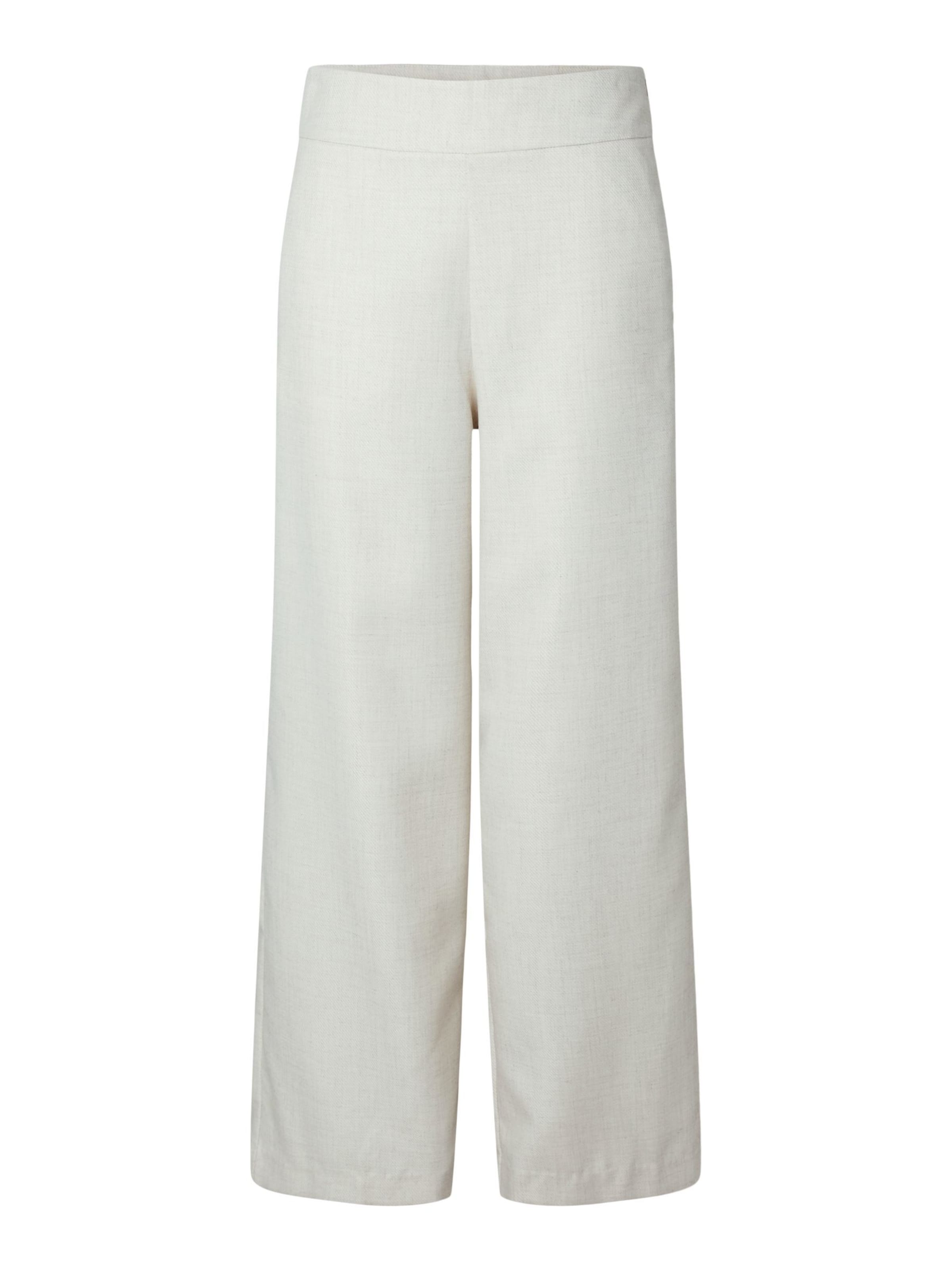 YAS - Pierna ancha Pantalón en blanco: frente