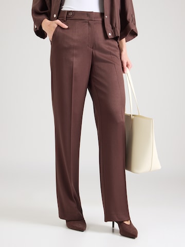 Loosefit Pantalon à plis MORE & MORE en marron : devant