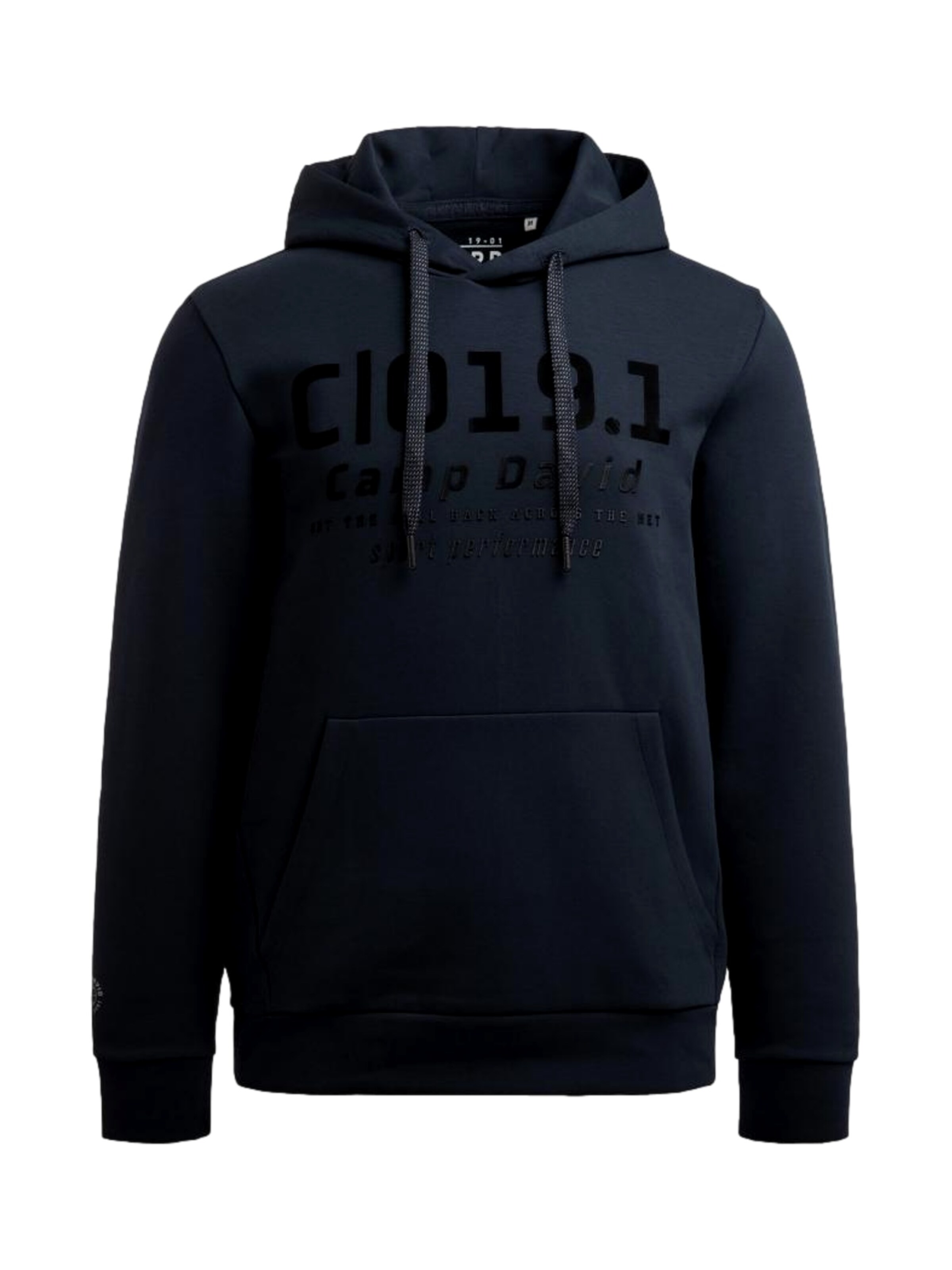 Pull-over 'Game.Set.Match' CAMP DAVID en bleu : devant