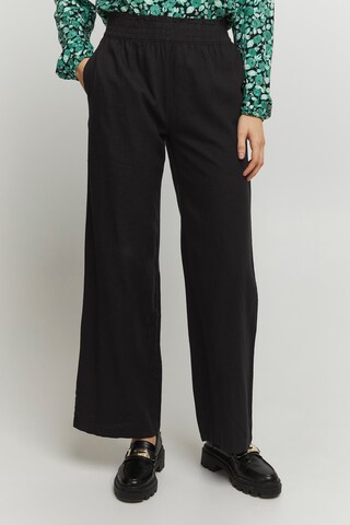 b.young Wide leg Pants 'BYFALAKKA' in Black: front